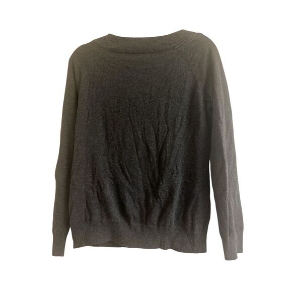 ✨Lauren Ralph Lauren Buckle Boatneck Grey Sz Large Sweater✨ - Picture 8 of 11